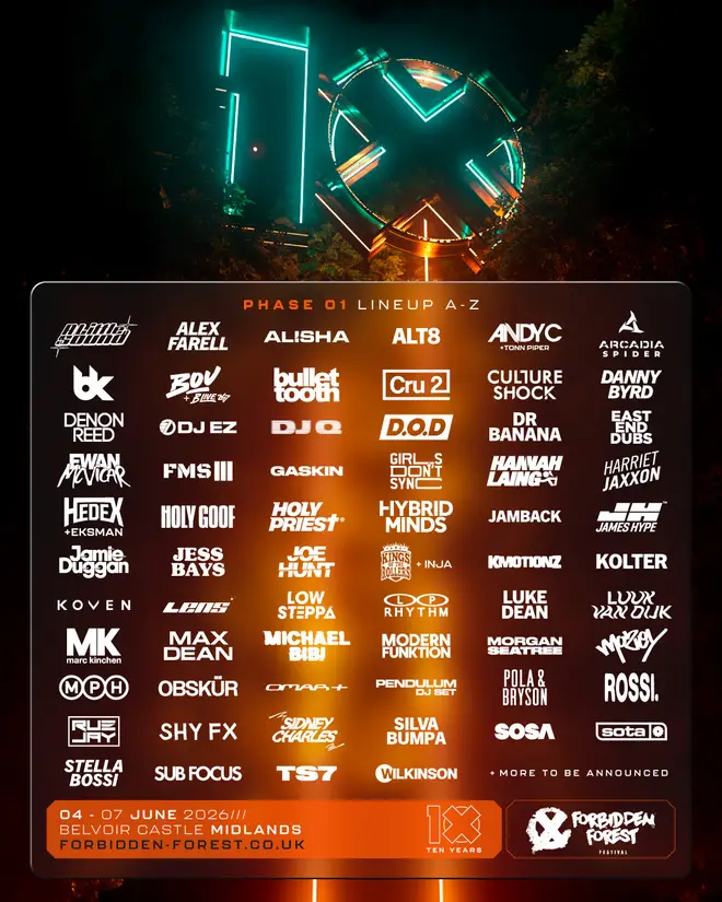Forbidden Forest 2026 Line Up Poster