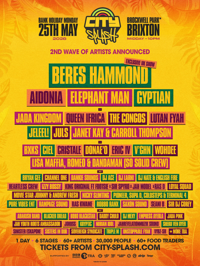 City Splash 2026 Line Up Poster