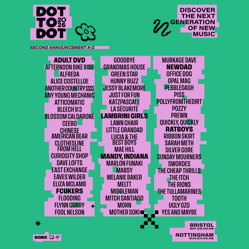Dot to Dot Bristol 2026 Line Up Poster