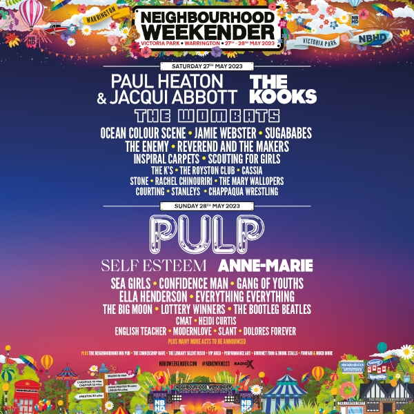 Neighbourhood Weekender 2023 line up poster