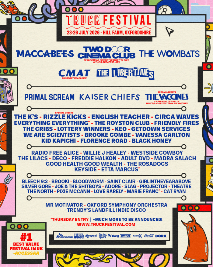 Truck Festival 2026 Line Up Poster