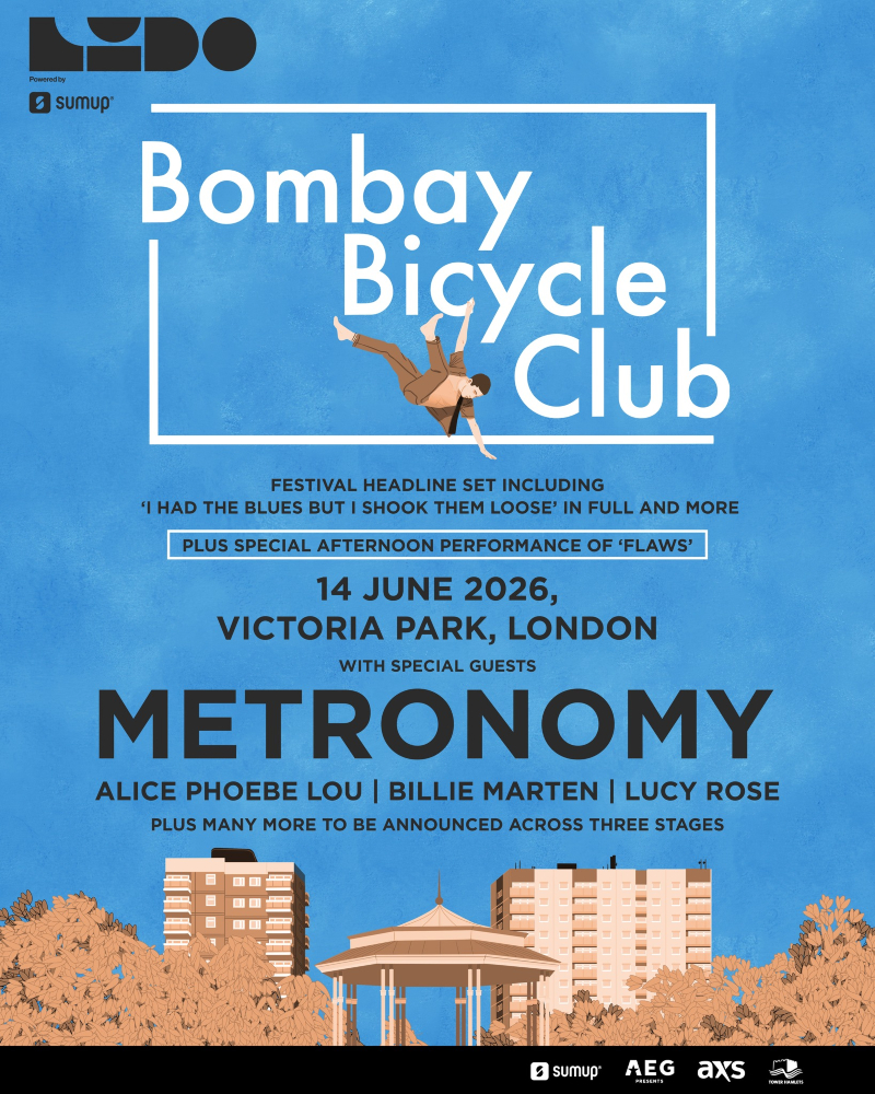 Lido Festival 2026 Line Up Poster Bombay Bicycle Club