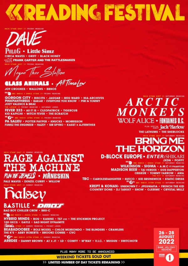 Reading Festival 2022 UK Festival Listings Festivals For All