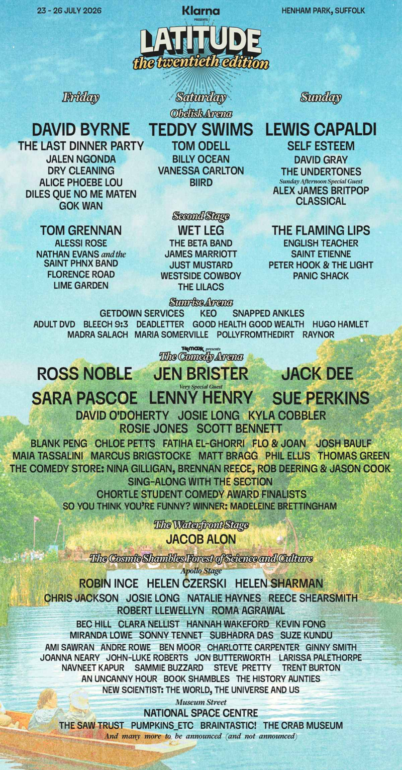 Latitude Festival 2026 Line Up Poster