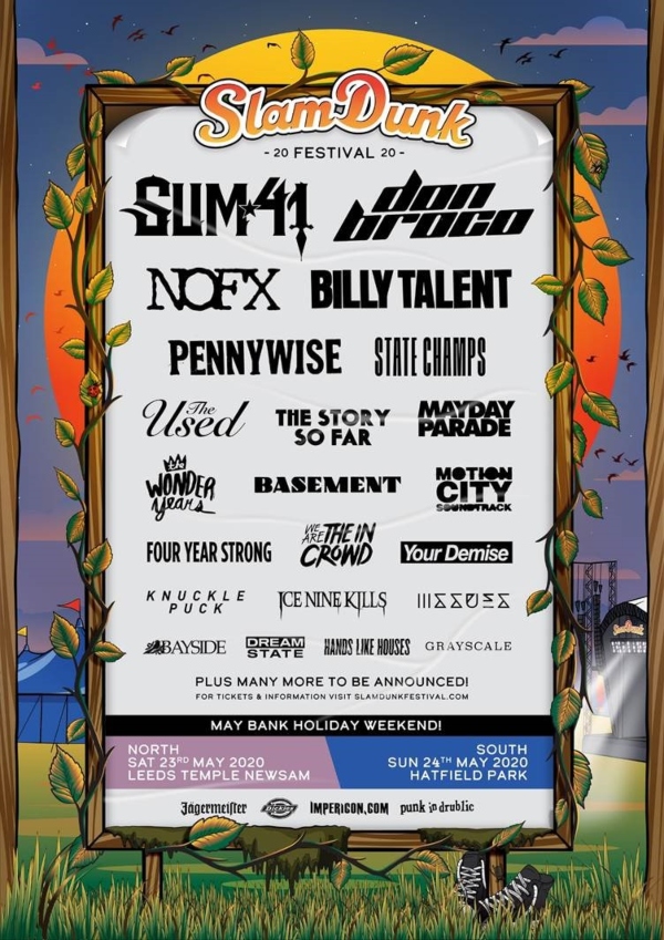 Slam Dunk Festival 2020 line up poster