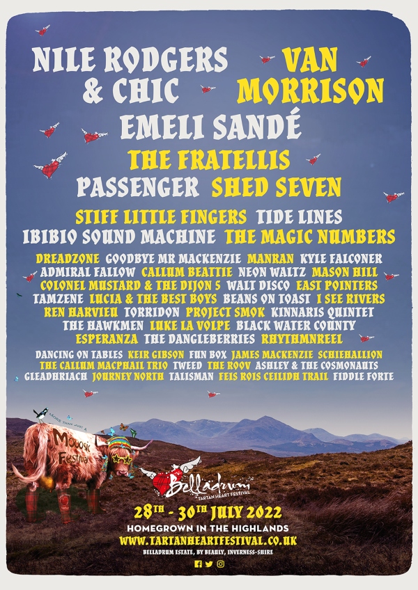 Belladrum 2022 line up poster