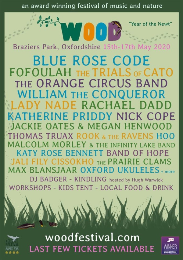 Wood Festival 2020 line up poster